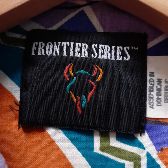 Vintage Frontier Series Faux Bolero Button Up Western Shirt Neck Cutout Size XL - Picture 3 of 13